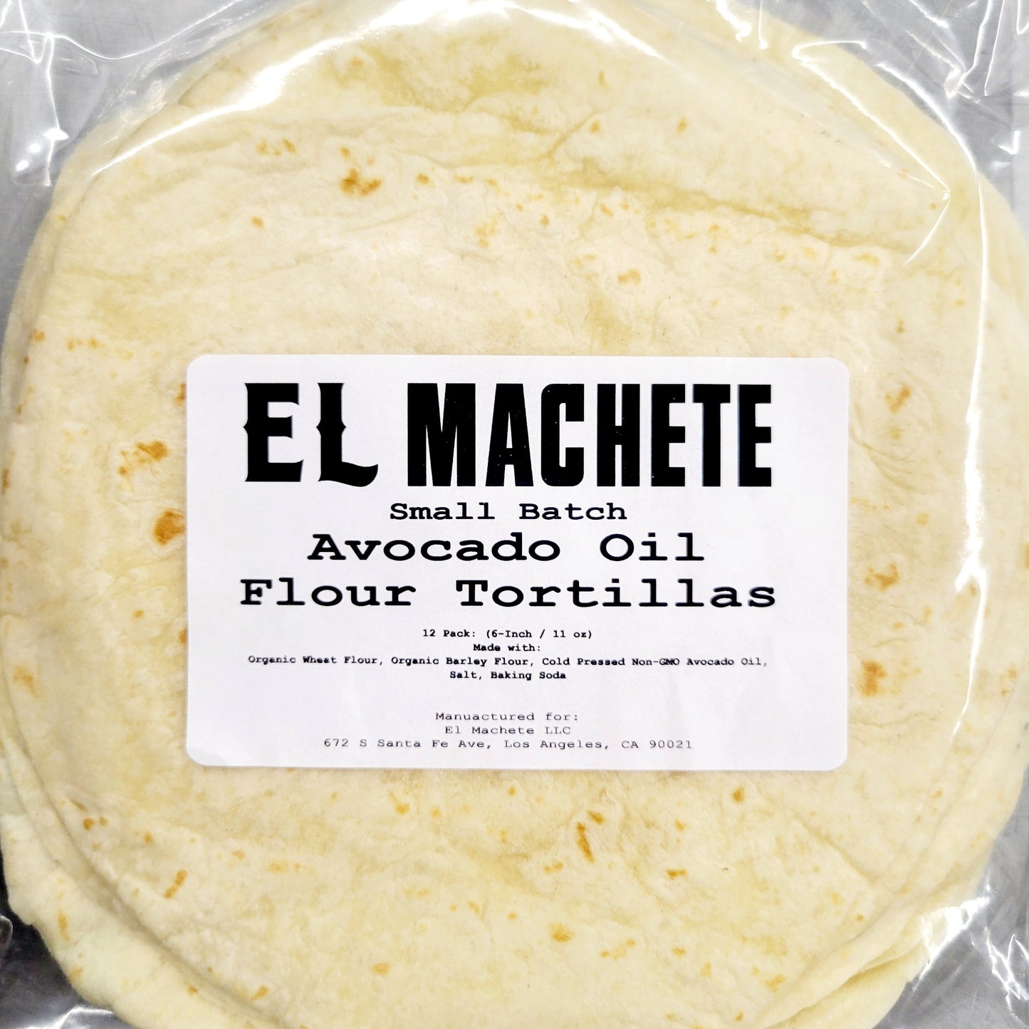 El Machete's 6-inch Avocado Oil Organic Flour Tortillas (12 count)
