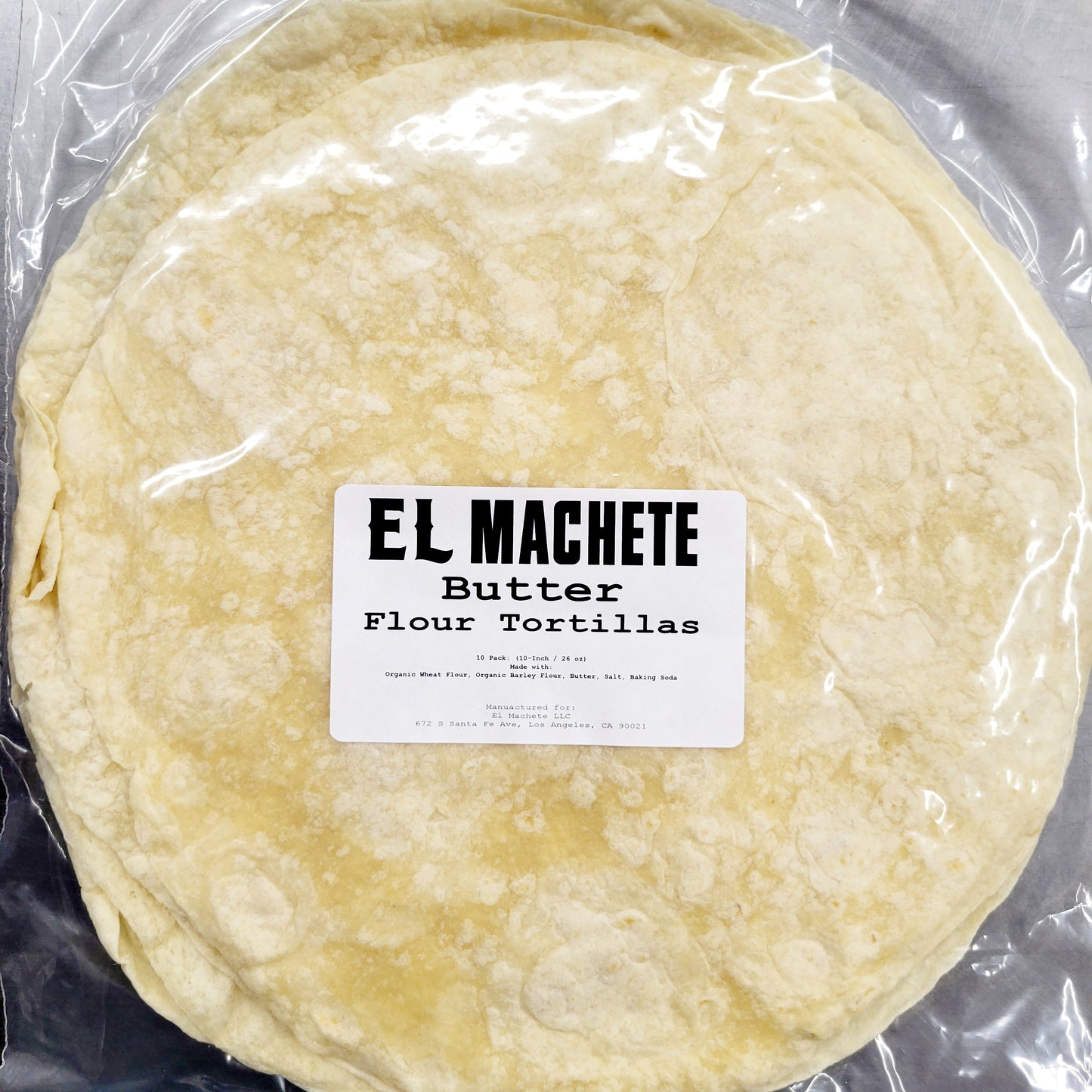 El Machete's 10-inch Butter Organic Flour Tortillas (10 count)