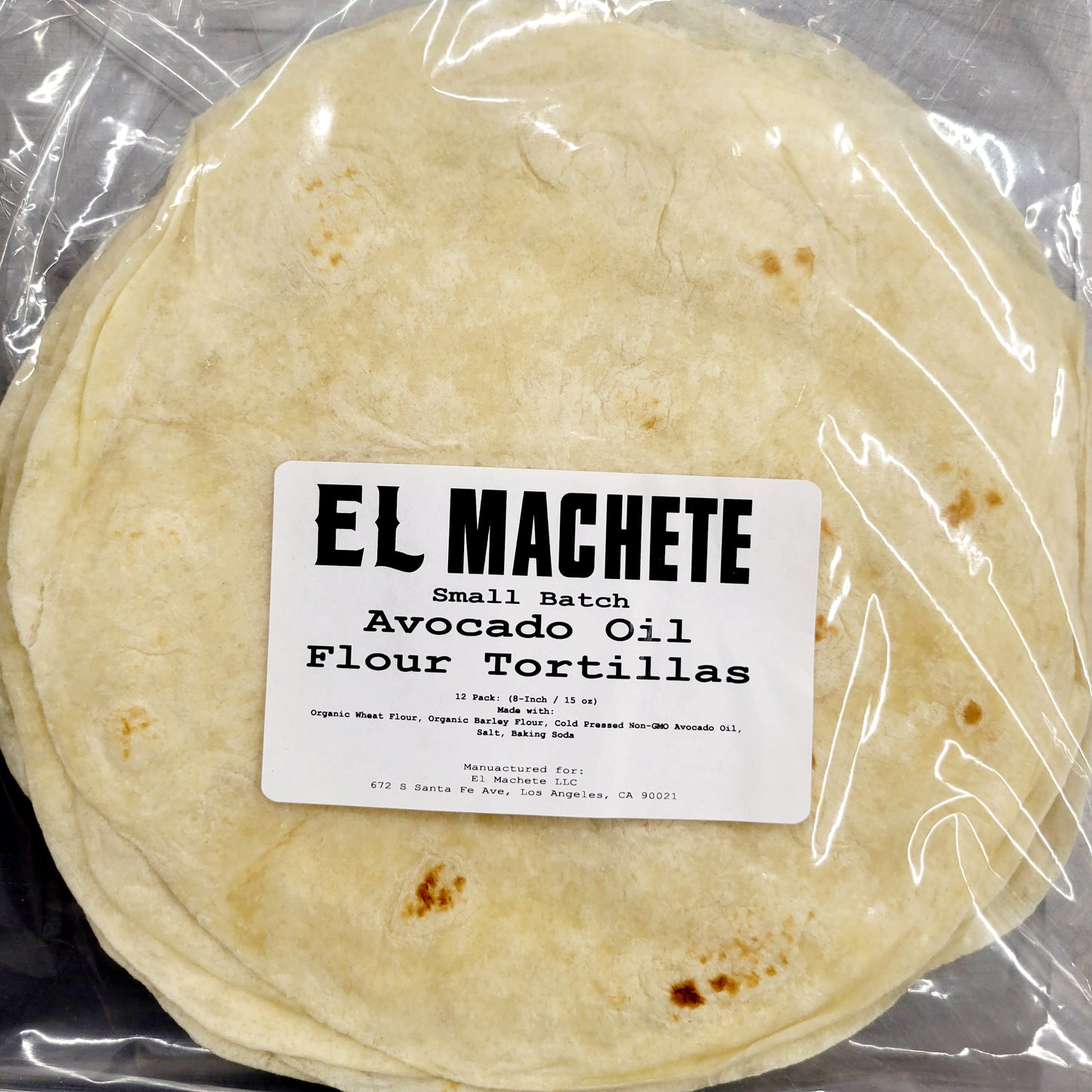 El Machete's 8-inch Avocado Oil Organic Flour Tortillas (12 count)