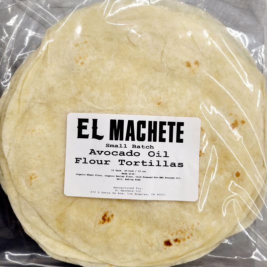 El Machete's 8-inch Avocado Oil Organic Flour Tortillas (12 count)