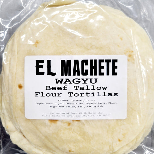 El Machete's 6-inch Wagyu Beef Tallow Organic Flour Tortillas (12 count)