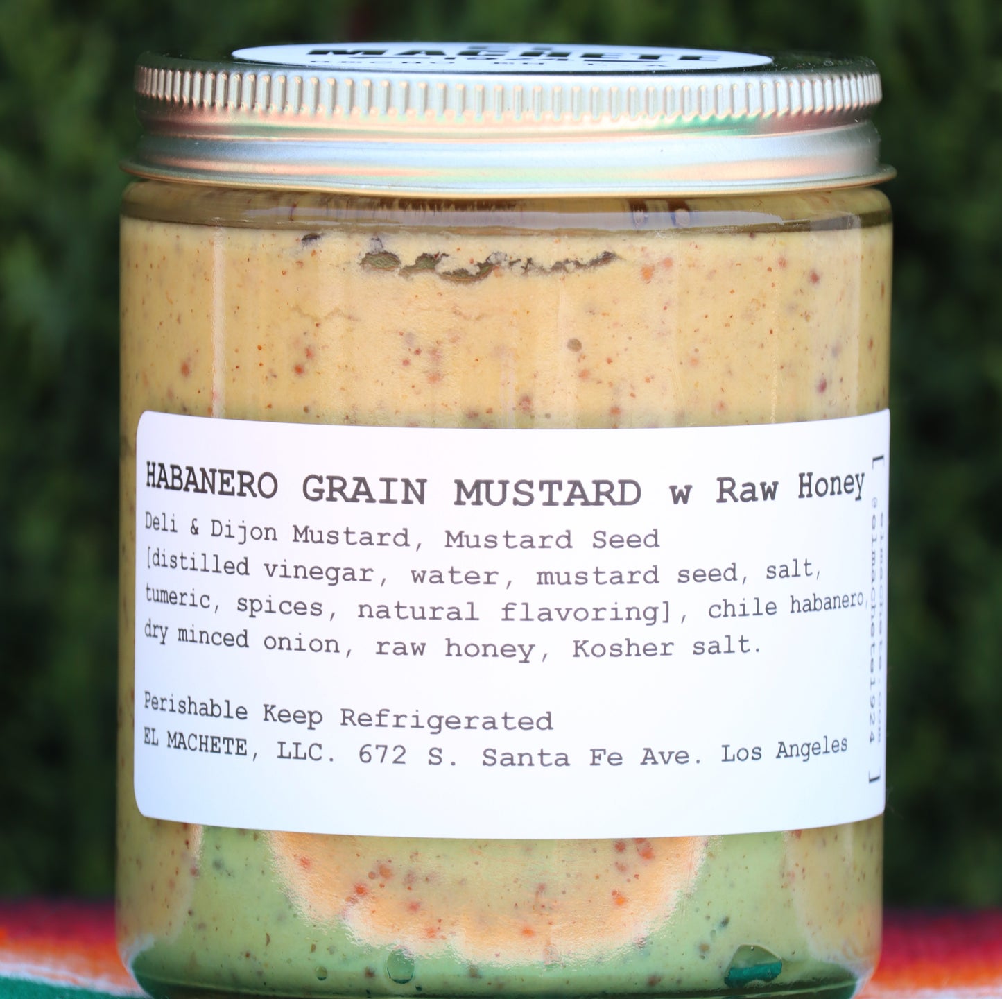 Habanero Grain Mustard w/ Raw Honey 8oz